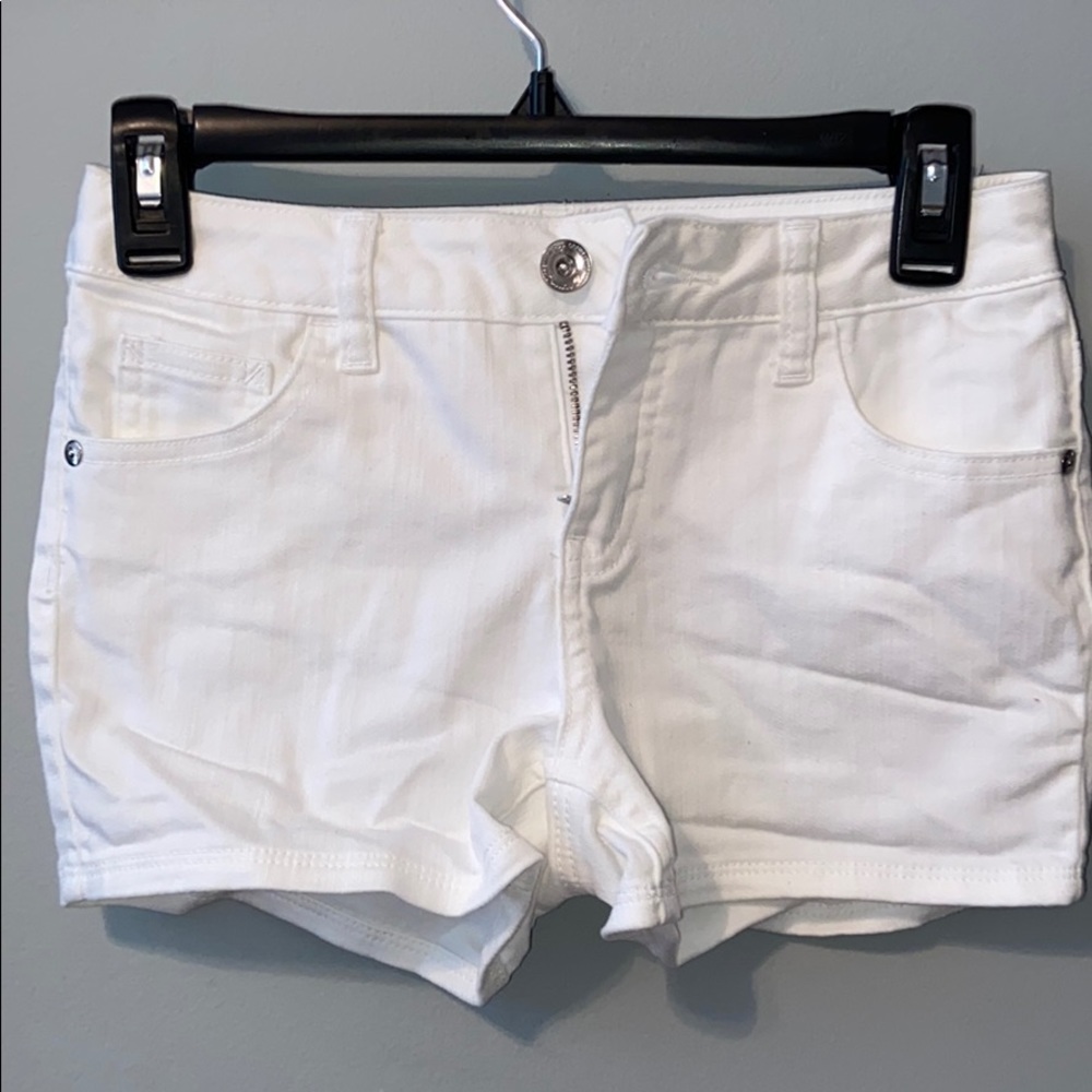 White Jean Shorts